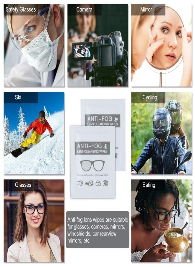 APURK Anti Fog Wipes Safe For Eyeglasses Fog-Free Lens Cleaning Wipes Ideal for Spectacles Camera Lenses/Motorcycle Visors/Car Mirrors/Windshields(Pack of 1-100 Wipes) - Image 3