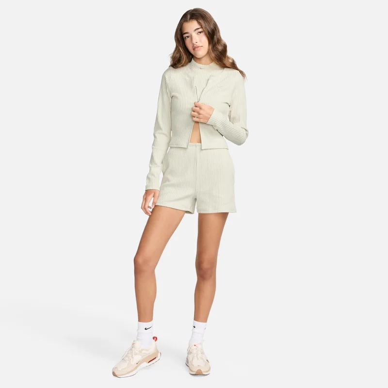 Nike White Women's Sportswear Chill Full-Zip Cardigan for Women | Best Price UAE