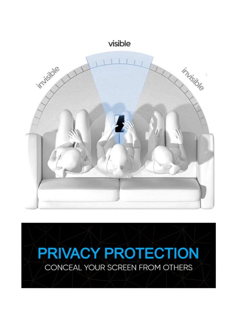 Original Privacy Screen Protector for Samsung Galaxy A70 – Anti-Static Tempered Glass with ESD Privacy, 9H Hardness, Anti-Peep, Dust-Proof, Super Smooth Touch - Image 4