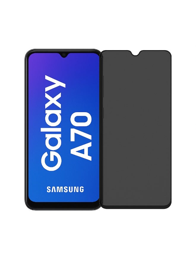 Original Privacy Screen Protector for Samsung Galaxy A70 – Anti-Static Tempered Glass with ESD Privacy, 9H Hardness, Anti-Peep, Dust-Proof, Super Smooth Touch - Image 1