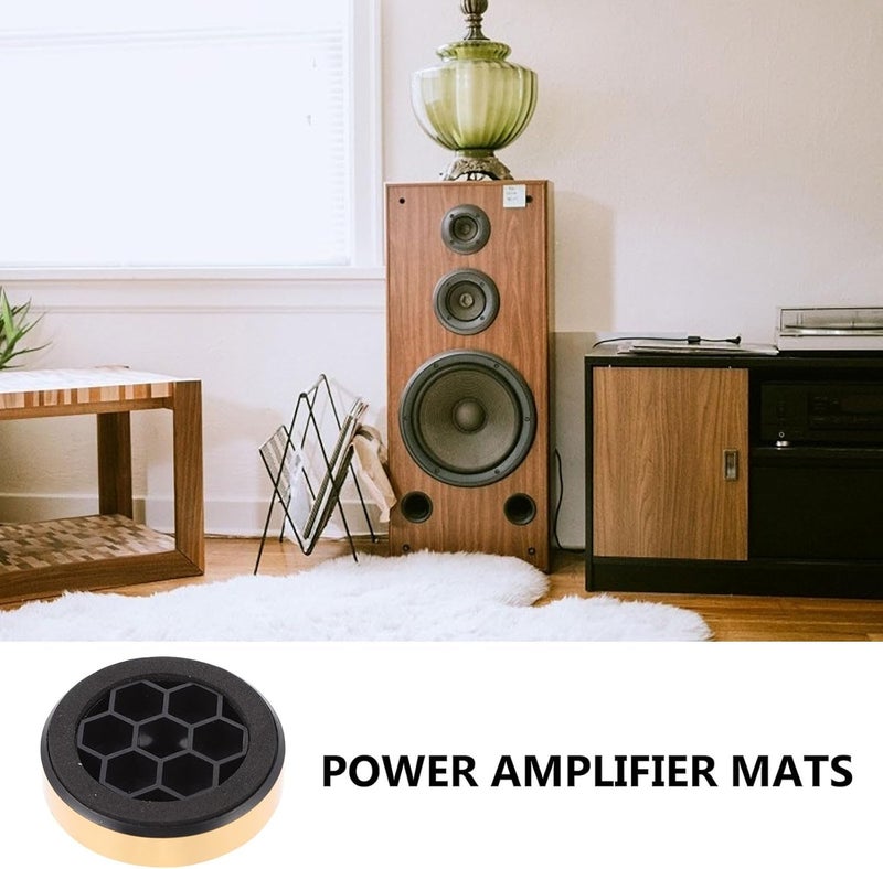 DOITOOL 12pcs Amplifier Feet Pads Isolation Base Pads Gold Plastic Non-Slip for Audio Equipment and Home Theater Accessories - Image 3