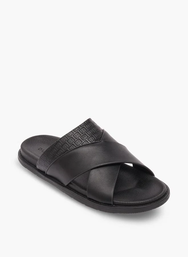 Duchini Men Cross Strap Comfort Sandals
