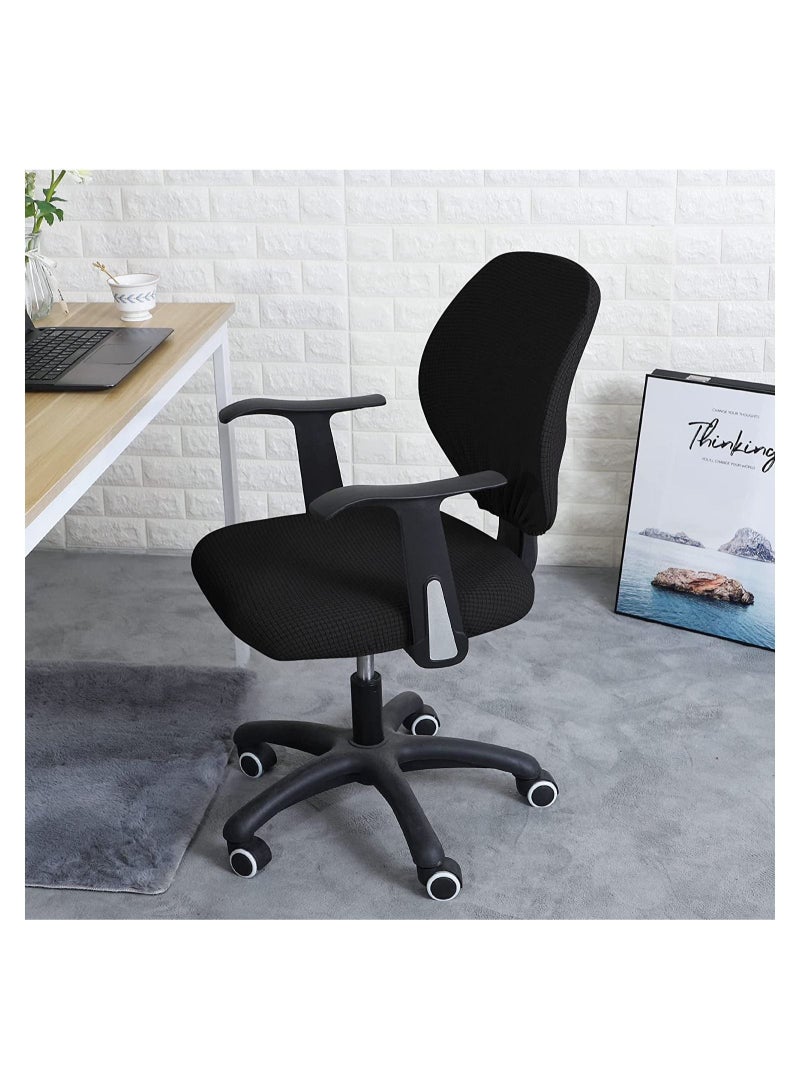 Captaintech Office Chair Cover, 1Pair Stretch Jacquard Office Computer Chair Seat Covers, Removable Washable Anti-dust Desk Chair Seat Cushion Protectors for Office Computer Chairs (Not chair Include)  - Image 5