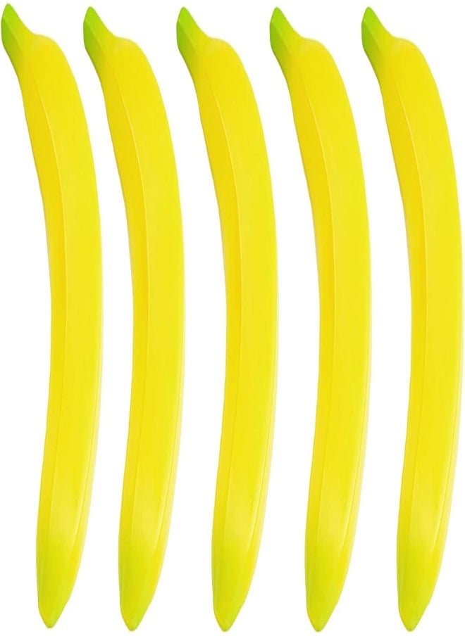 AKDC 5 Piece Artificial Yellow Bananas Individual Fake Fruit Bananas Artificial Fruit Plastic Bananas Models For Home Display Kitchen Cabinet Storefront Decor Photography Props  - Image 5