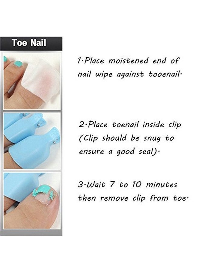 Yimart Yimart Pack of 10 Reusable Plastic Toenail Nail Art Soak Off Cap Clip UV Gel Polish Remover Wrap Tool (Green) - Image 4