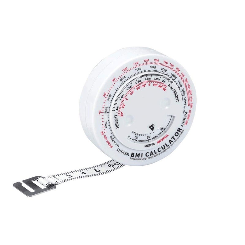 Generic SHOPOLIFE Body Measure Tape Sewing Design Mass Index Round Fat Measurement Retractable Fitness Measuring Scale Tape 1 Pc Multicolor - Image 1