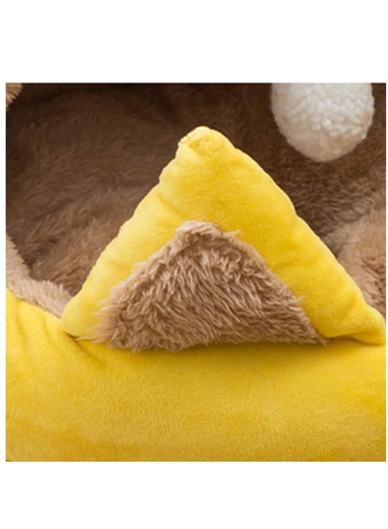 Generic Cat Bed for Indoor Cats, Pet Tent, Cave with Anti-Slip Base Semi-Enclosed Cat Bed with Hanging Toy Soft Pet Bed  - Image 4