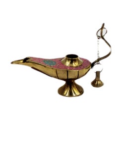 Antique Museum Brass Jinny Lamp Flower Work - 4 Inch  - Image 1