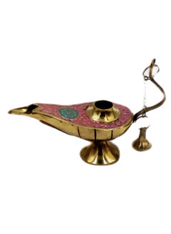 Antique Museum Brass Jinny Lamp Flower Work - 4 Inch  - Image 2