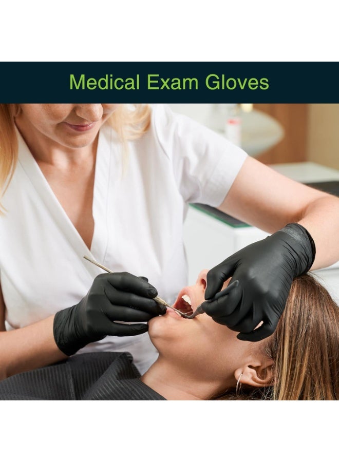 قفازات نيتريل فاخرة للاستخدام مرة واحدة - عبوة 50 قطعة - قفازات واقية خالية من البودرة واللاتكس - قفازات فحص طبي ومعايير سلامة الغذاء - قفازات مطاطية متينة للاستخدام الصحي والمطبخ والمهام الاحترافية - Image 3