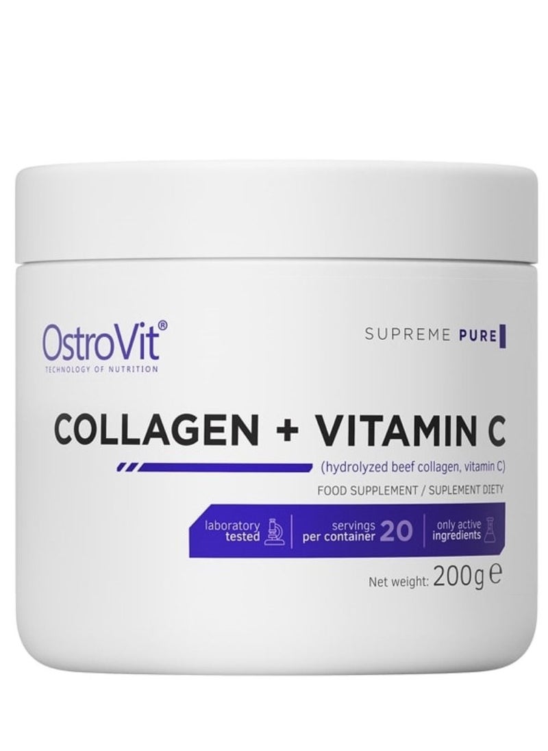 OstroVit - Collagen + Vitamin C 200 Grams Unflavour - Image 1