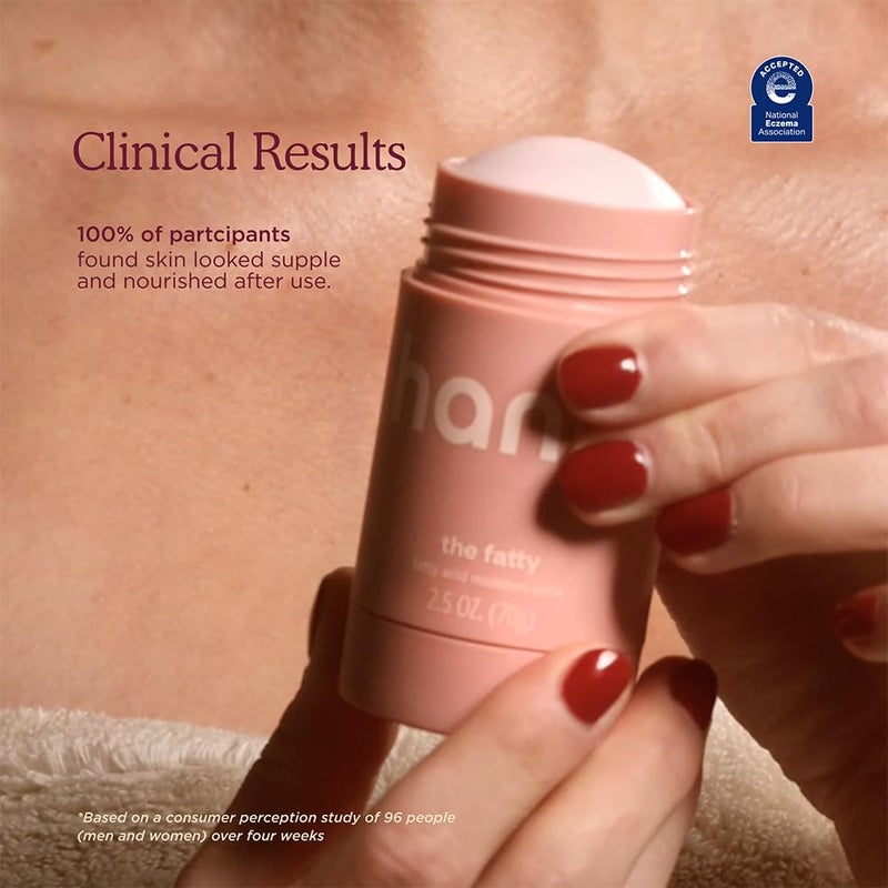 HANNI هاني مرطب جسم دهني على شكل عصا مع أحماض دهنية، حجم مناسب للسفر، لوشن صلب لزيادة الحجم والترطيب، خالي من العطور وآمن للبشرة الحساسة، 2.5 أونصة (عبوة من 2) - Image 5