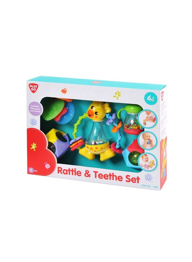 PlayGo Rattle & Teethe Set (5Piece) Pretend Play Activities Perfect For Your Little Growing Baby 6 Months & Up (1450) - Image 2