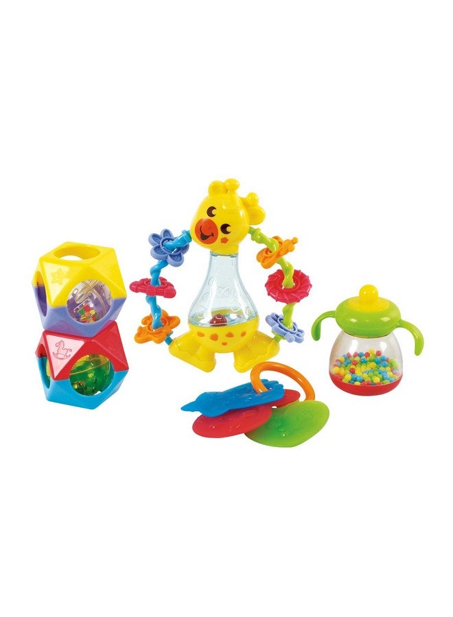 PlayGo Rattle & Teethe Set (5Piece) Pretend Play Activities Perfect For Your Little Growing Baby 6 Months & Up (1450) - Image 1