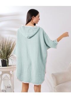 Destiny Hometex 4 Layer Muslin Hooded Adult Women's Poncho  - Image 2