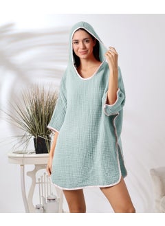 Destiny Hometex 4 Layer Muslin Hooded Adult Women's Poncho  - Image 3