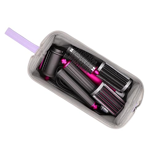 Buwico Airwrap Travel Case for Dyson/Shark Flexstyle, Travel Pouch for Complete Styler and Attachments, Travel Bag for Hair Dryer (Purple) - Image 3