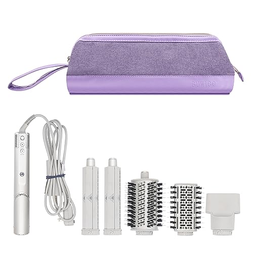 Buwico Airwrap Travel Case for Dyson/Shark Flexstyle, Travel Pouch for Complete Styler and Attachments, Travel Bag for Hair Dryer (Purple) - Image 1