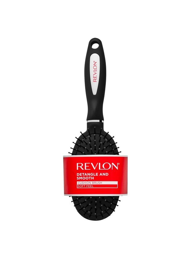 Revlon فرشاة شعر سوداء لتفكيك وتشطيب الشعر - Image 1