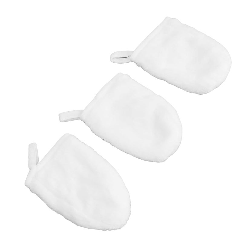 3Pcs Flannel Makeup Remover And Exfoliating Gloves For Lipstick And Face Cleansing - Image 5