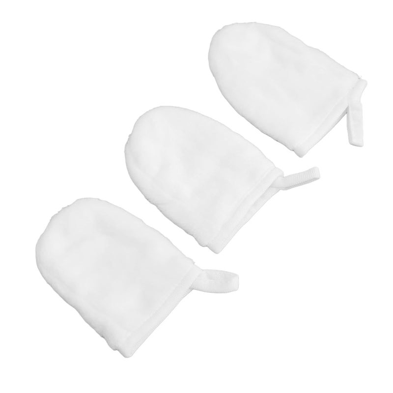 3Pcs Flannel Makeup Remover And Exfoliating Gloves For Lipstick And Face Cleansing - Image 2