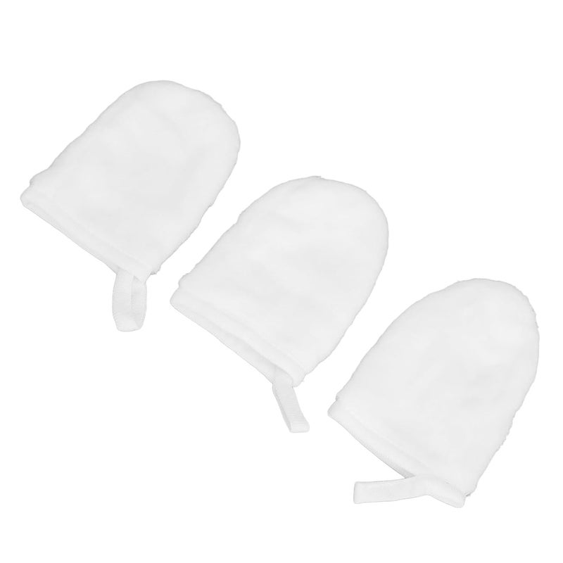 3Pcs Flannel Makeup Remover And Exfoliating Gloves For Lipstick And Face Cleansing - Image 3