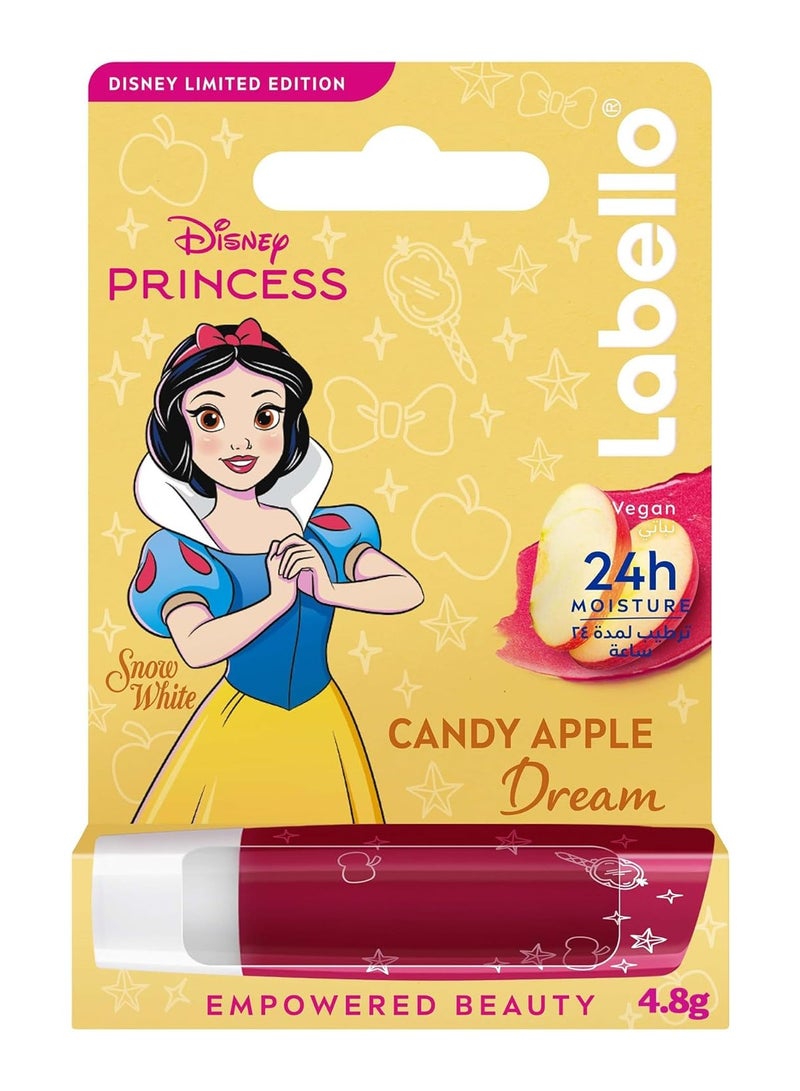 Labello Disney Princess Rapunzel Lip Balm for Kids, Candy Apple Dream Flavor 4.8g - Image 1