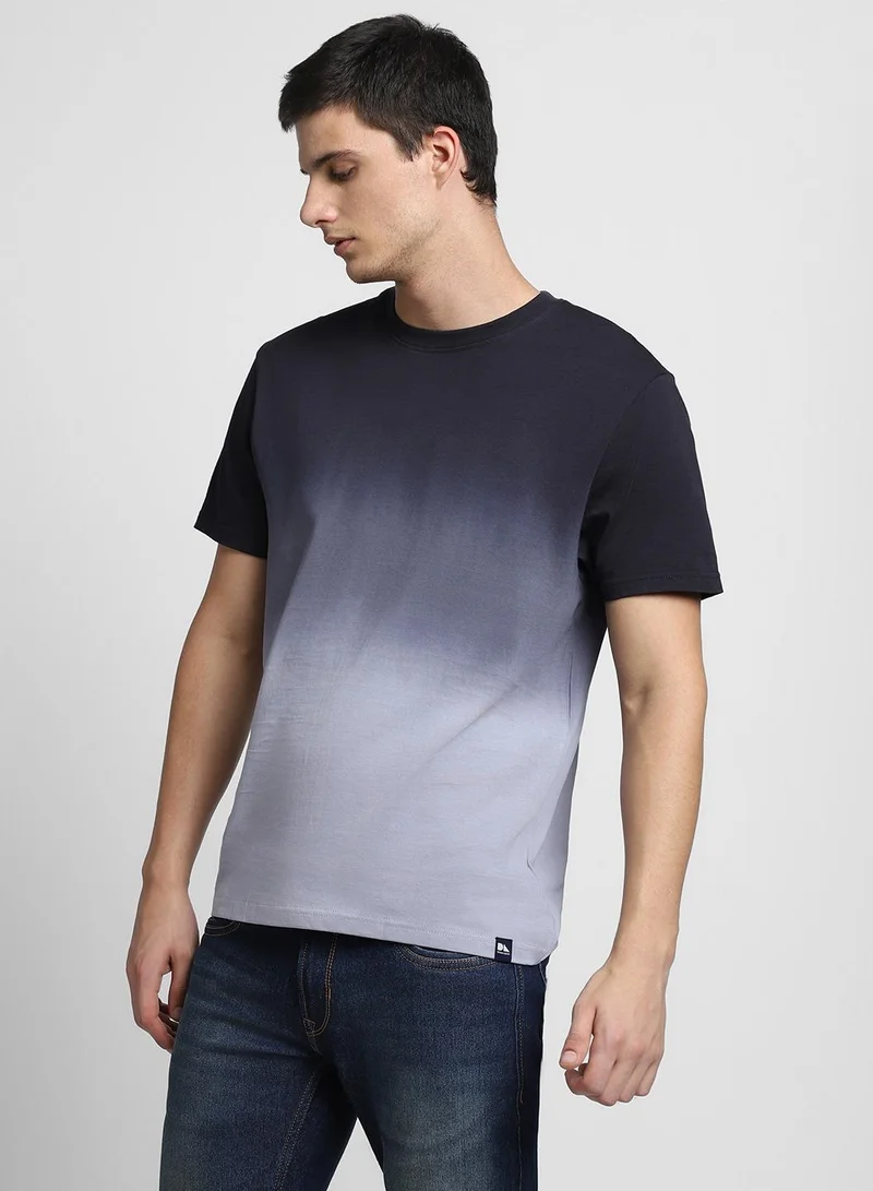 Dennis Lingo Black Crew Neck T-Shirt for Men - Slim Fit, Cotton
