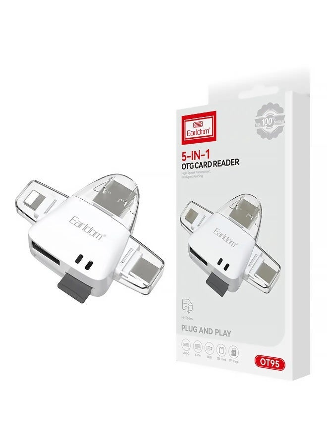 Earldom OT95 5-in-1 OTG Card Reader – Portable Solution for All Your Card Reading Needs - Image 2