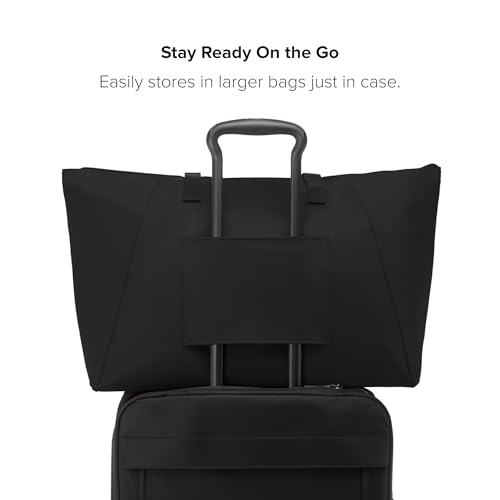 TUMI - Just In Case Tote - Foldable, Lightweight and Compact, Packable Travel Bag - Folds Into Included Pouch - Large, Black with Gold Hardware - Image 5