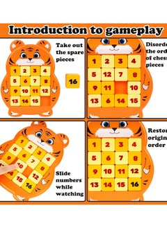 Excefore Slide Puzzle Games, Challenging Math Puzzle Toys for Kids, Teens, and Adults, Handheld Brain Teaser Tangram Jigsaw IQ Game, Travel-Friendly Fidget Toy for STEM Learning  - Image 2