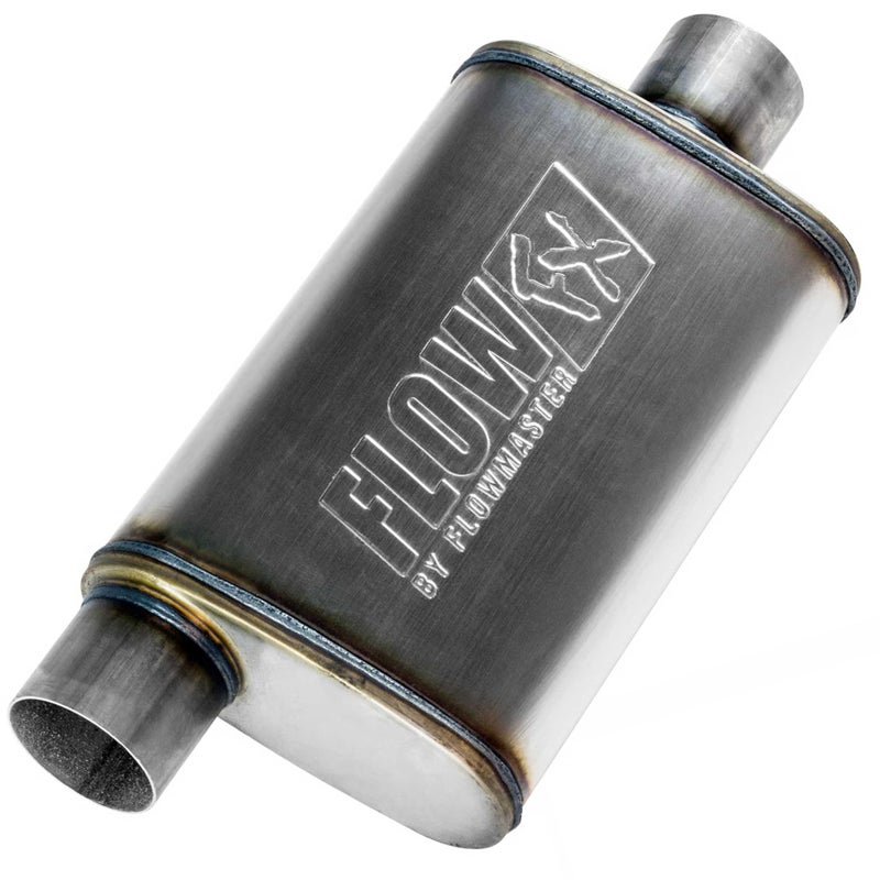 Flowmaster Flow FX Chambered Muffler â€“ 3.00â€ Offset In / 3.00â€ Center Out â€“ Moderate Sound â€“ Stainless Steel â€“ Affordable Performance for Modern Trucks, Muscle Cars & Daily Drivers (71229) - Image 1