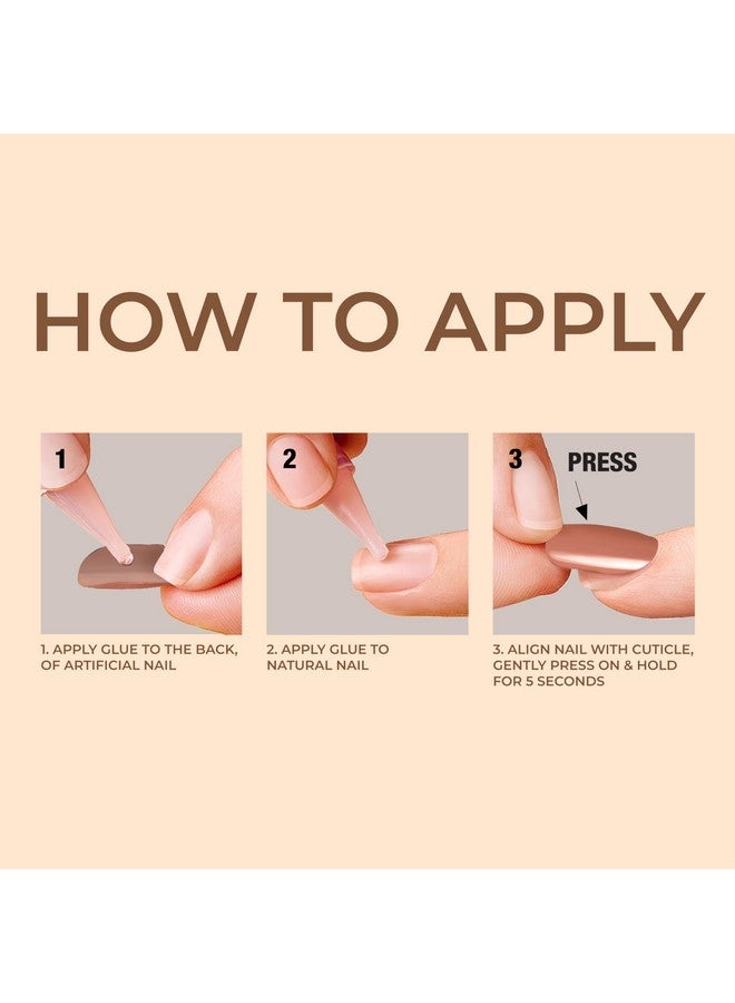 KISS Bare But Better TruNude Fake Nails Nude Nail Shades Manicure Set, 'Nude Drama', 28 Chip Proof, Smudge Proof Glue-On Nails - Image 2