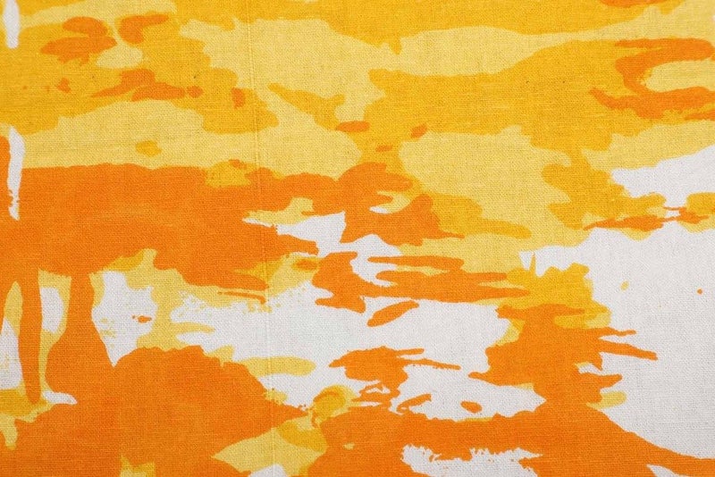 Dekor World Dekor World Abstract Printed Orange Table Cover (Pack of 1) 150X150 Cm / 60X60 Inches 4 Seater Dinning Table - Image 4
