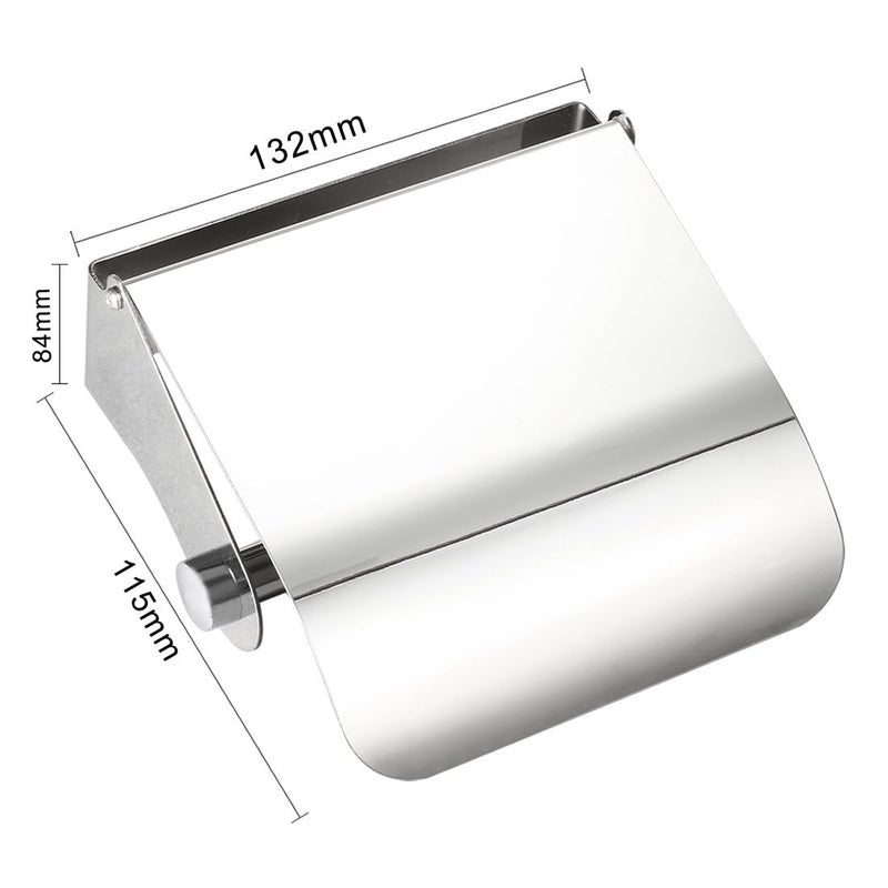 Shoppingekart Toilet Paper HolderTissue Paper HolderToilet roll HolderPaper roll HolderTissue Paper roll HolderBathroom Accessories Set Stand 008 Tissue Roll Holder Steel Silver 2 Pcs  - Image 2
