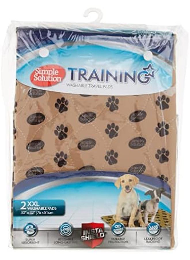 Simple Solution Large Washable Puppy Pad Reusable Dog Pee Pad Absorbent And Odor Controlling 30X32 Inches 2 Count - Image 3