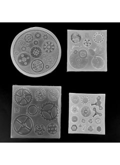 TOPINCN Gear Silicone Mold 4Pcs/Set Gear Shape 3D Candy Chocolate Cake Fondant Silicone Mold Cake Decoration Fondant Mold For Diy Resin Jewelry Pendant Decortion Party Supply  - Image 1