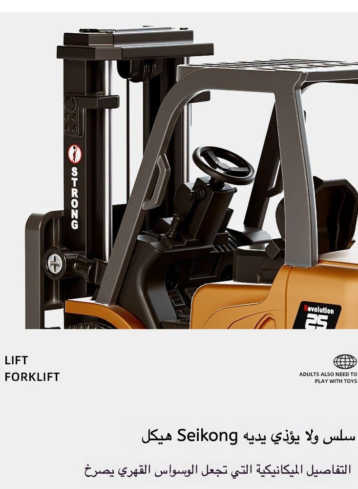1:64 Alloy 2.4G Remote Control Forklift Toy – Mini Die-Cast Construction Vehicle, No LED Lights, Durable Metal RC Car for Kids & Collectors (Stable Signal, Indoor/Outdoor Play)  - Image 4