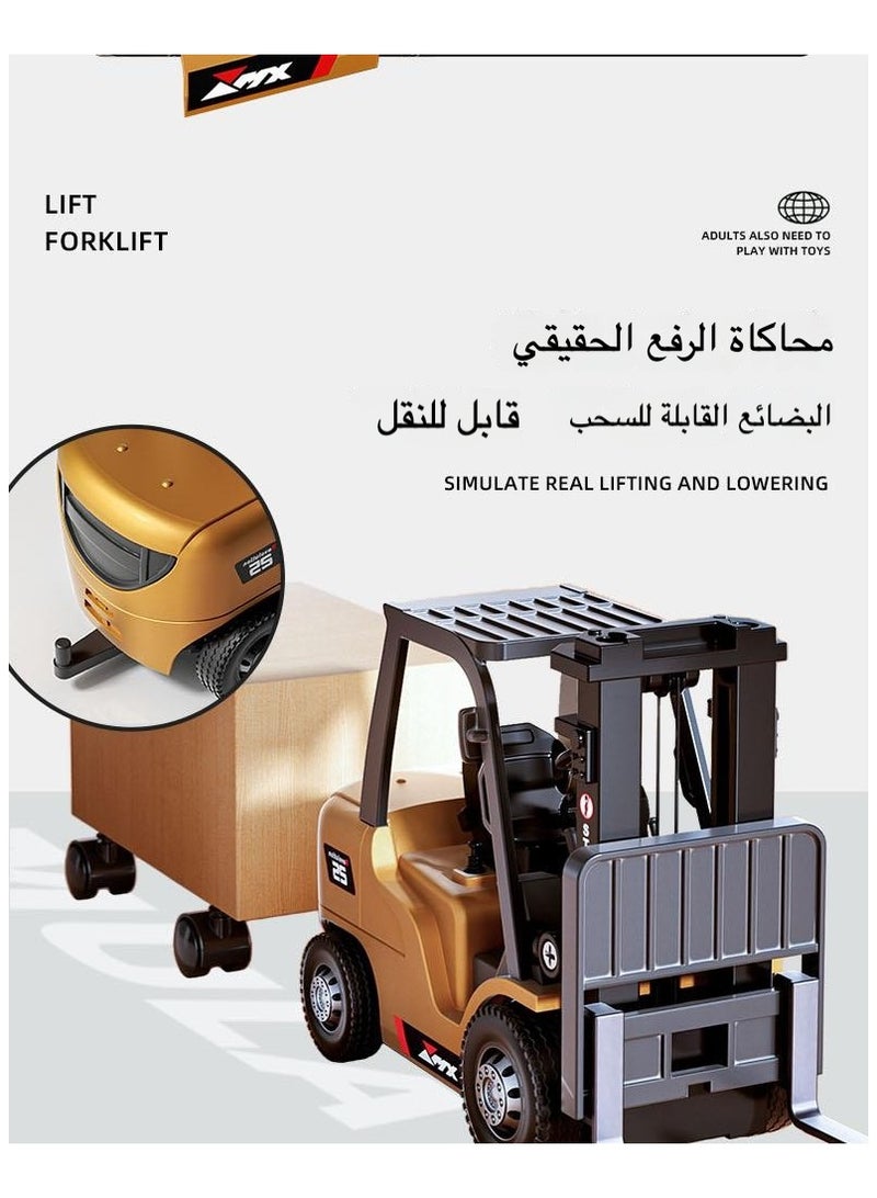 1:64 Alloy 2.4G Remote Control Forklift Toy – Mini Die-Cast Construction Vehicle, No LED Lights, Durable Metal RC Car for Kids & Collectors (Stable Signal, Indoor/Outdoor Play)  - Image 5