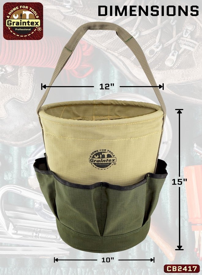Graintex CB2417 Utility Tapered Canvas Bucket 12"X10"X15" - Image 3