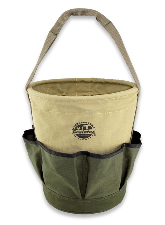 Graintex CB2417 Utility Tapered Canvas Bucket 12"X10"X15" - Image 1
