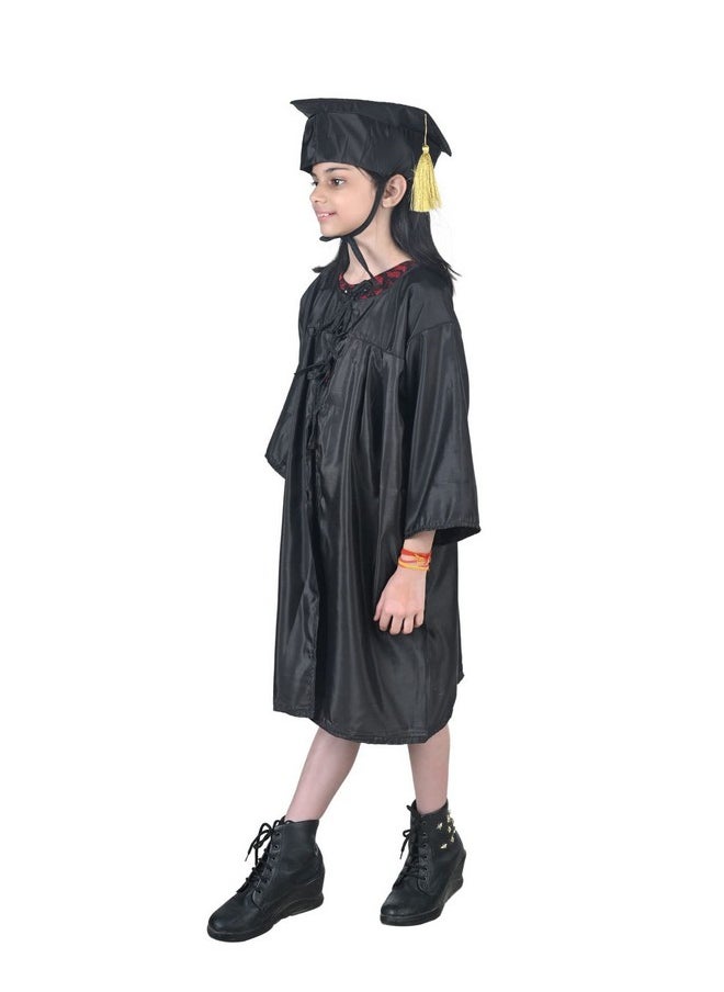 بوك ماي كوستيوم فستان حفل التخرج من BookMyCostume المصنوع من البوليستر الأسود، مناسب للأطفال من عمر 3 إلى 4 سنوات  - Image 4
