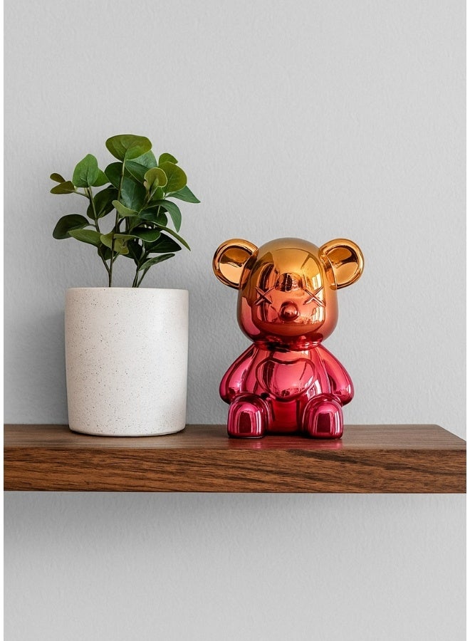 Happy Home Modern home decor bear to be placed on tables, shelves, consoles or cabinets to add an aesthetic touch to your home, kitchen, office, shelf, table and cabinet (4 pieces - Multicolor) - Image 2