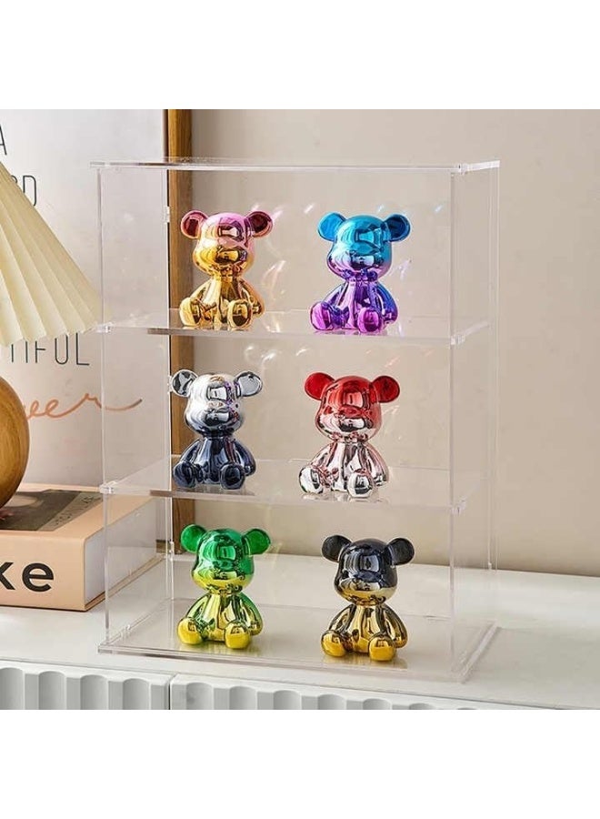 Happy Home Modern home decor bear to be placed on tables, shelves, consoles or cabinets to add an aesthetic touch to your home, kitchen, office, shelf, table and cabinet (4 pieces - Multicolor) - Image 3