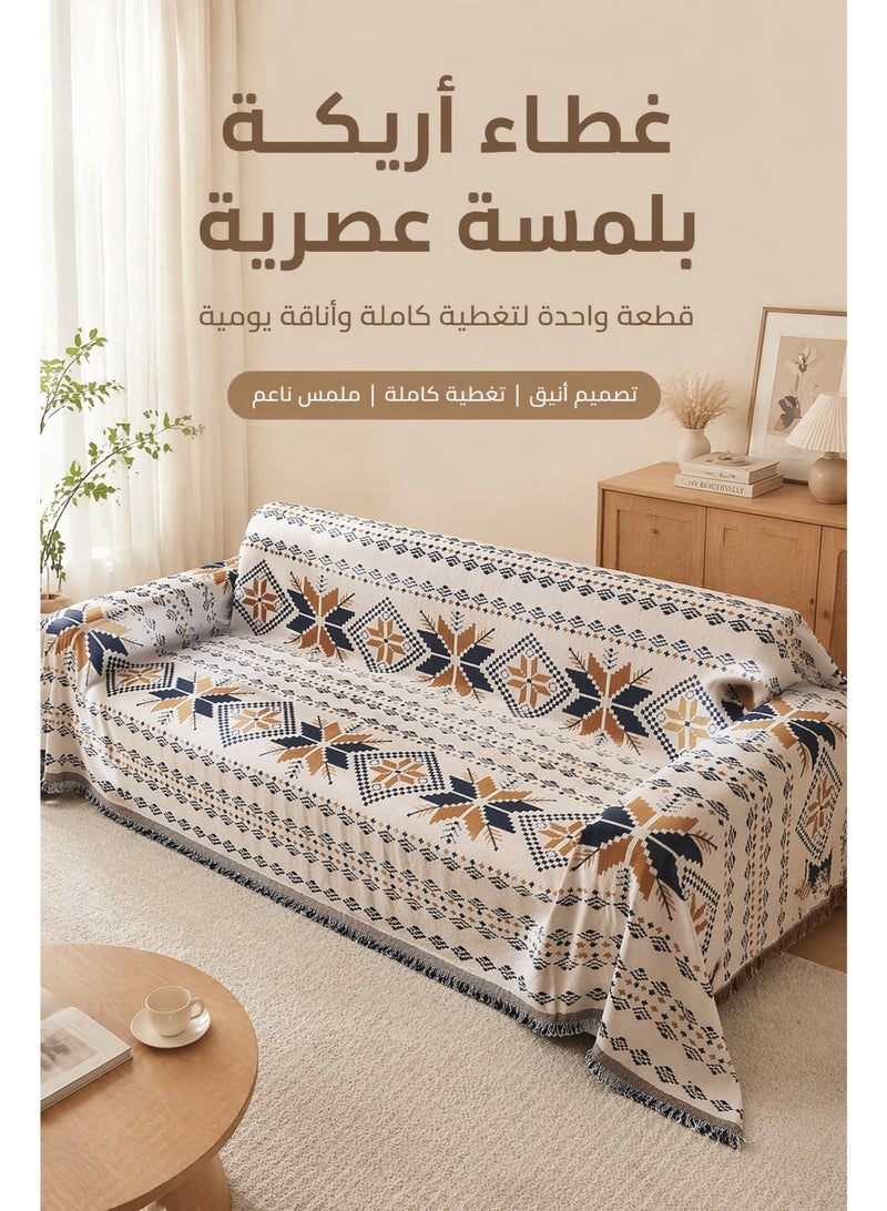 تايران غطاء أريكة من الشنيل ذو وجهين، غطاء أريكة أنيق، غطاء أريكة لمقعد واحد/نصف/ثلاثة/أربعة مقاعد، منشفة غطاء أريكة من الشنيل، خامة الشنيل، منشفة أريكة ذات وجهين، غطاء أريكة مناسب لجميع الفصول، قابل للعكس. - Image 1