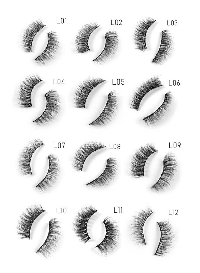 COSLUXE Imagic Professional Synthetic Fibers False Eyelashes Natural & Soft 100% Handmade 3D Eyelashes Pack 10 Pairs Of 1 Box - Image 3
