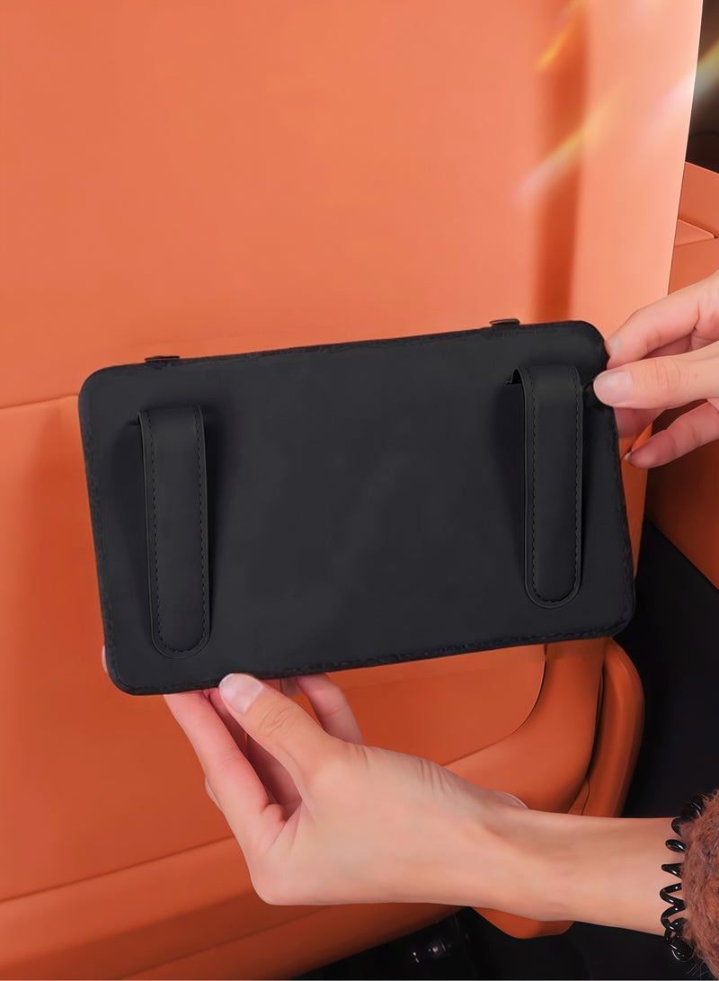 Generic Cool-Touch Black Leather Car Organizer - Storage Box-Multi-Pocket Clip-On Design, Heat-Resistant & Oversized Access  - Image 3