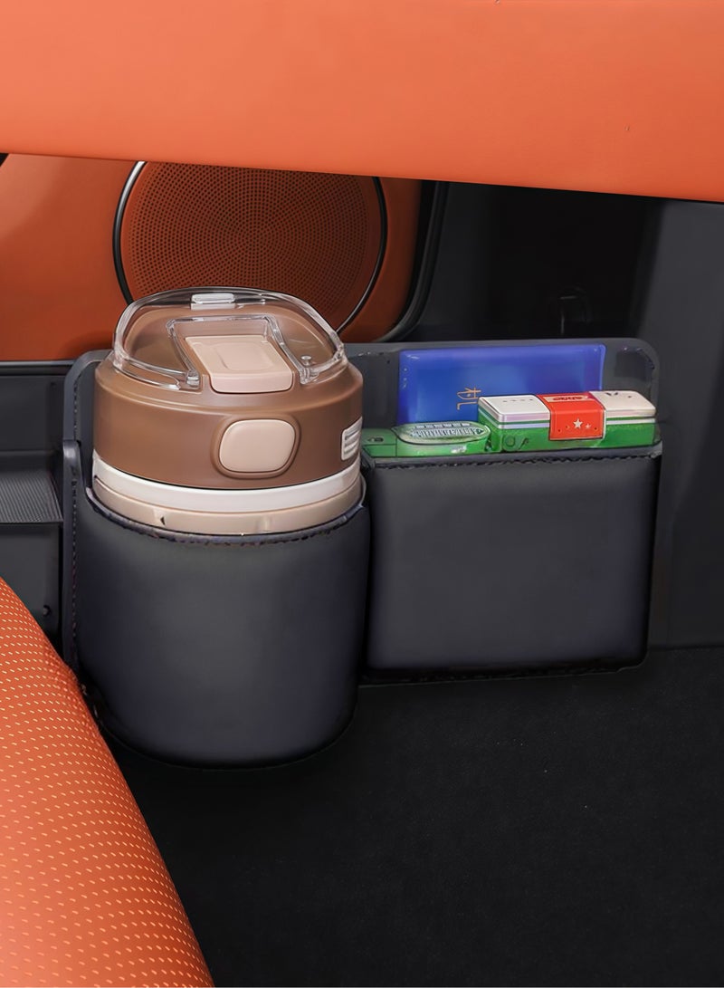 Generic Cool-Touch Black Leather Car Organizer - Storage Box-Multi-Pocket Clip-On Design, Heat-Resistant & Oversized Access  - Image 2