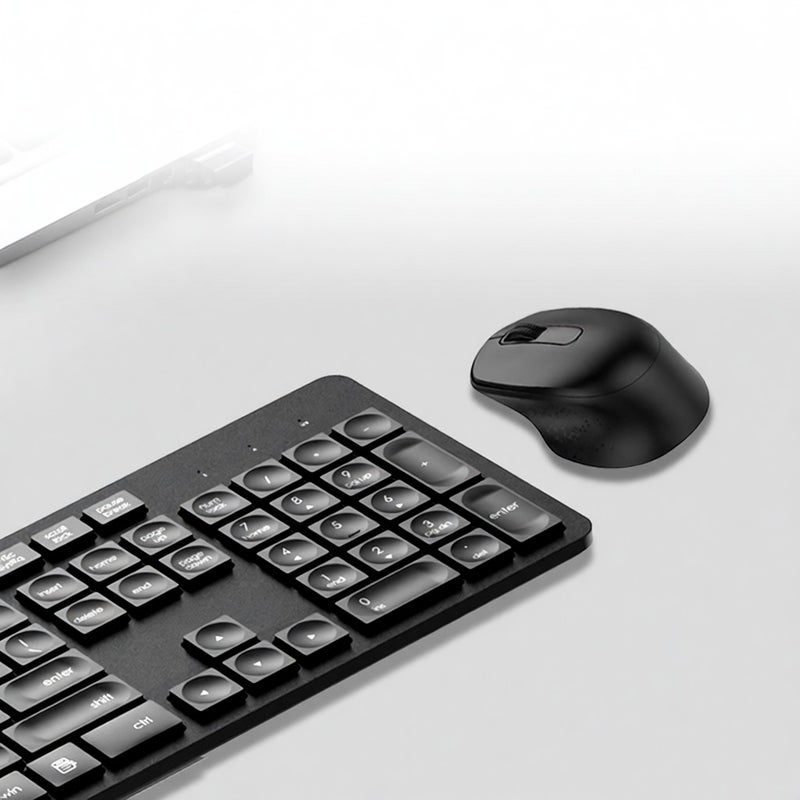 FUDE EK783 2.4G Wireless Keyboard Combo Portable Keyboard and Set Low Noise Plug and Play for Office Game White - Image 5