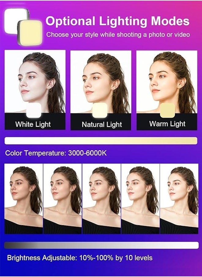 ARNOTEC Selfie Light, Phone Light with Front & Back Clip, 3000-9900K Dimmable LED Portable Light, 2000mAh Rechargeable Video Light for Phone, Camera, Laptop, TikTok, Makeup, Live Stream, Vlog  - Image 4
